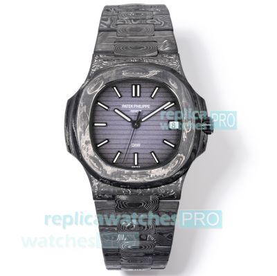 Swiss Clone DIW Patek Philippe Nautilus 5711 Carbon Fiber Gray Dial Watch 